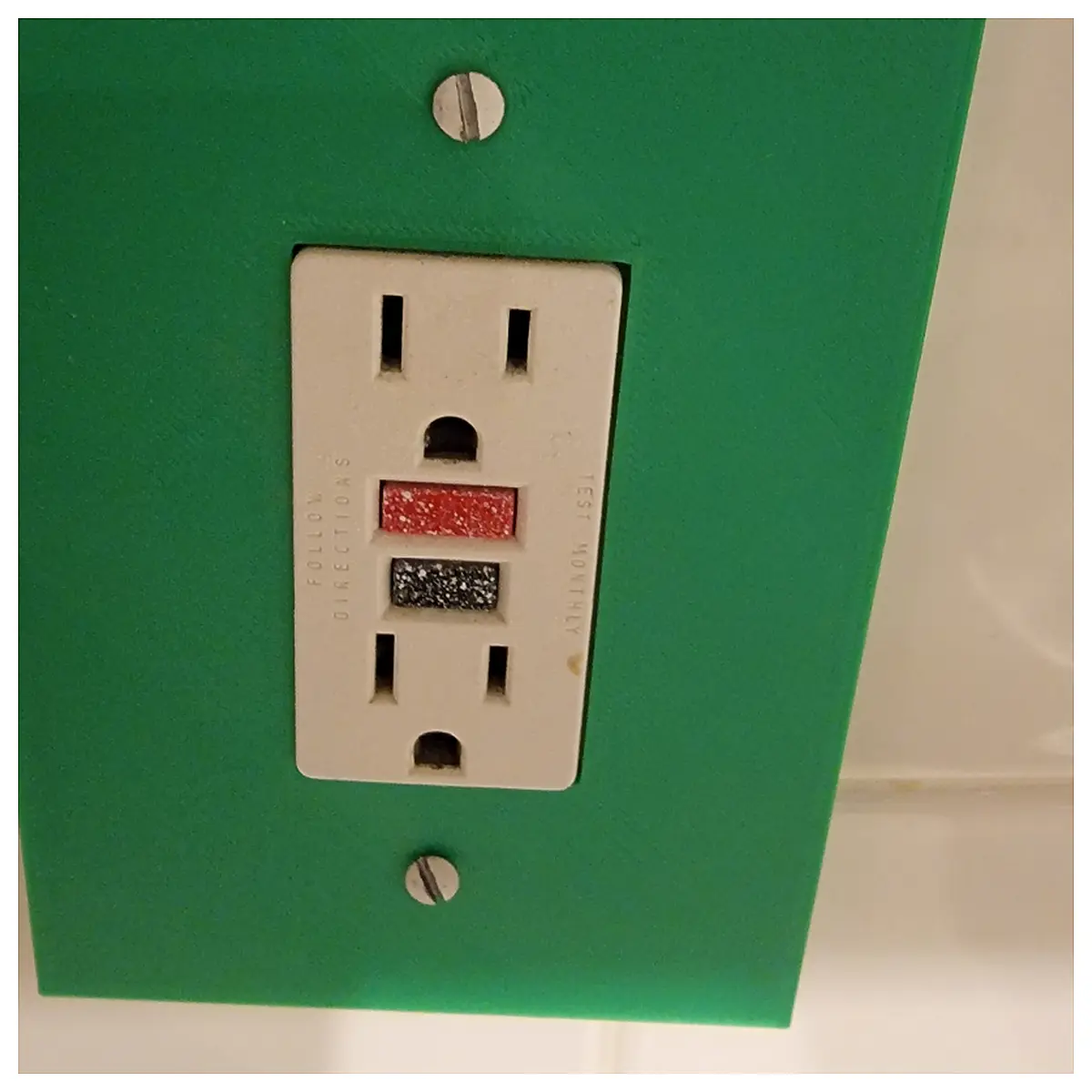 Oversized GFCI Outlet Cover Electrical Safety Wall Decor Leak Protection Smart Home Home Security