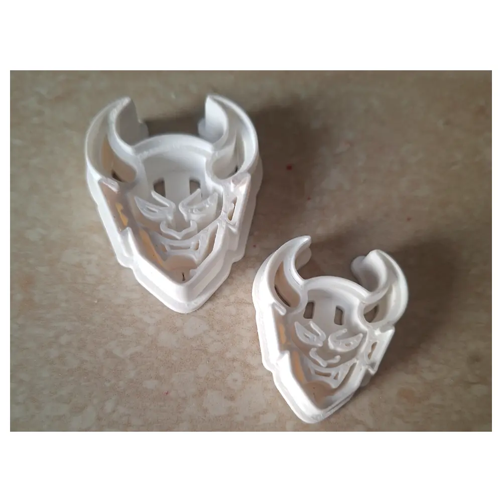 Round Horned Devil Face Mask Demon Prop Costume Stage Makeup FX Special Effects Face Paint Halloween