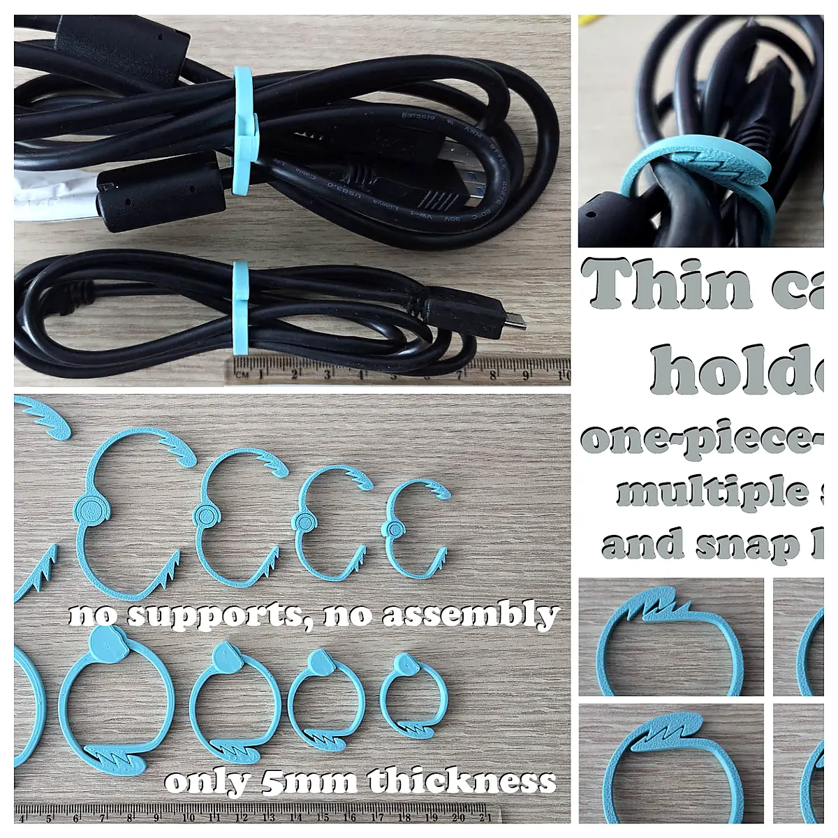 Cable Organizer Clips Universal Wire Management Clips Support Brackets Fast Fixes