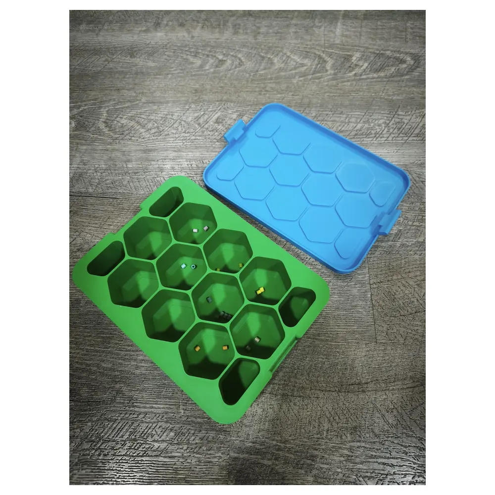 Hex Grid Organizer Box Parts Storage Container Tool Space Organization Supplies