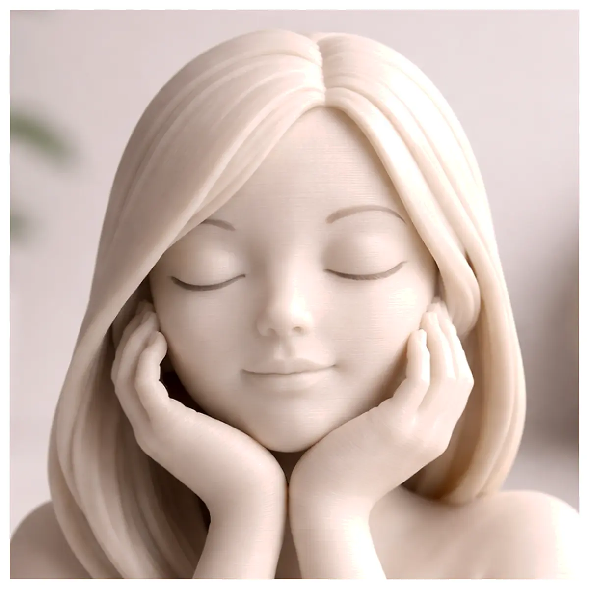Comic Style Female Statue Art Figure Home Decor Universal Parts Repair