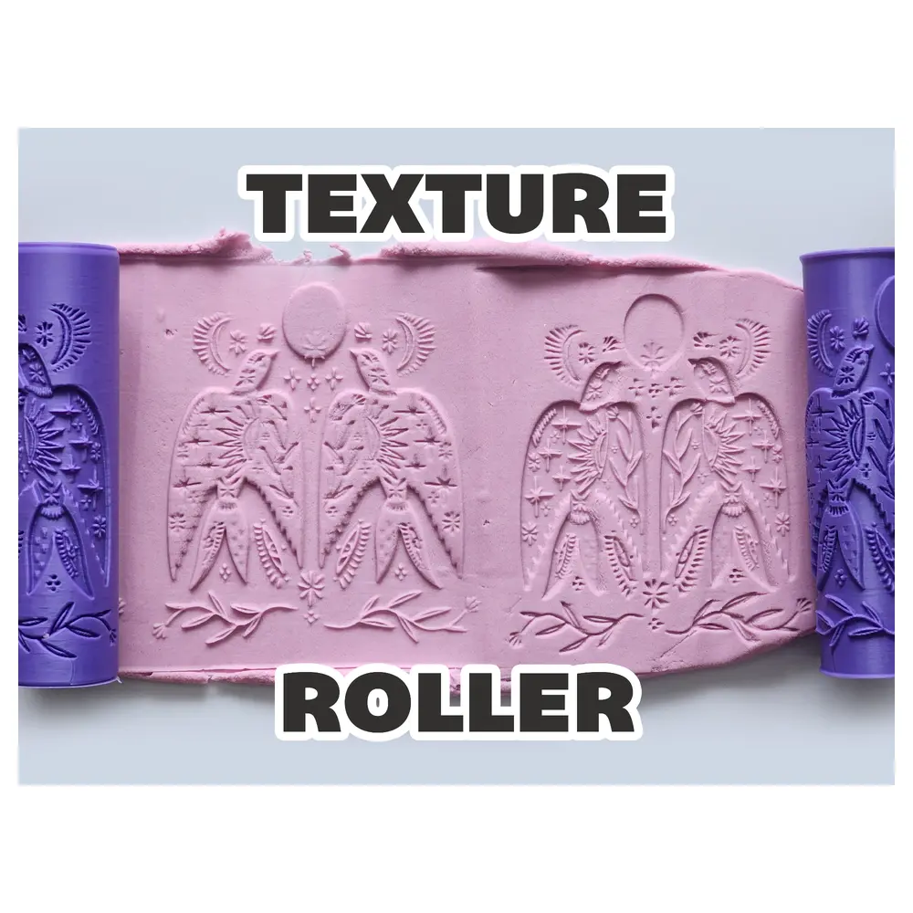 Roller V235 Boho Birds Skin Smoothing Rollers Roller Skin Exfoliation Rollers Skin Prep