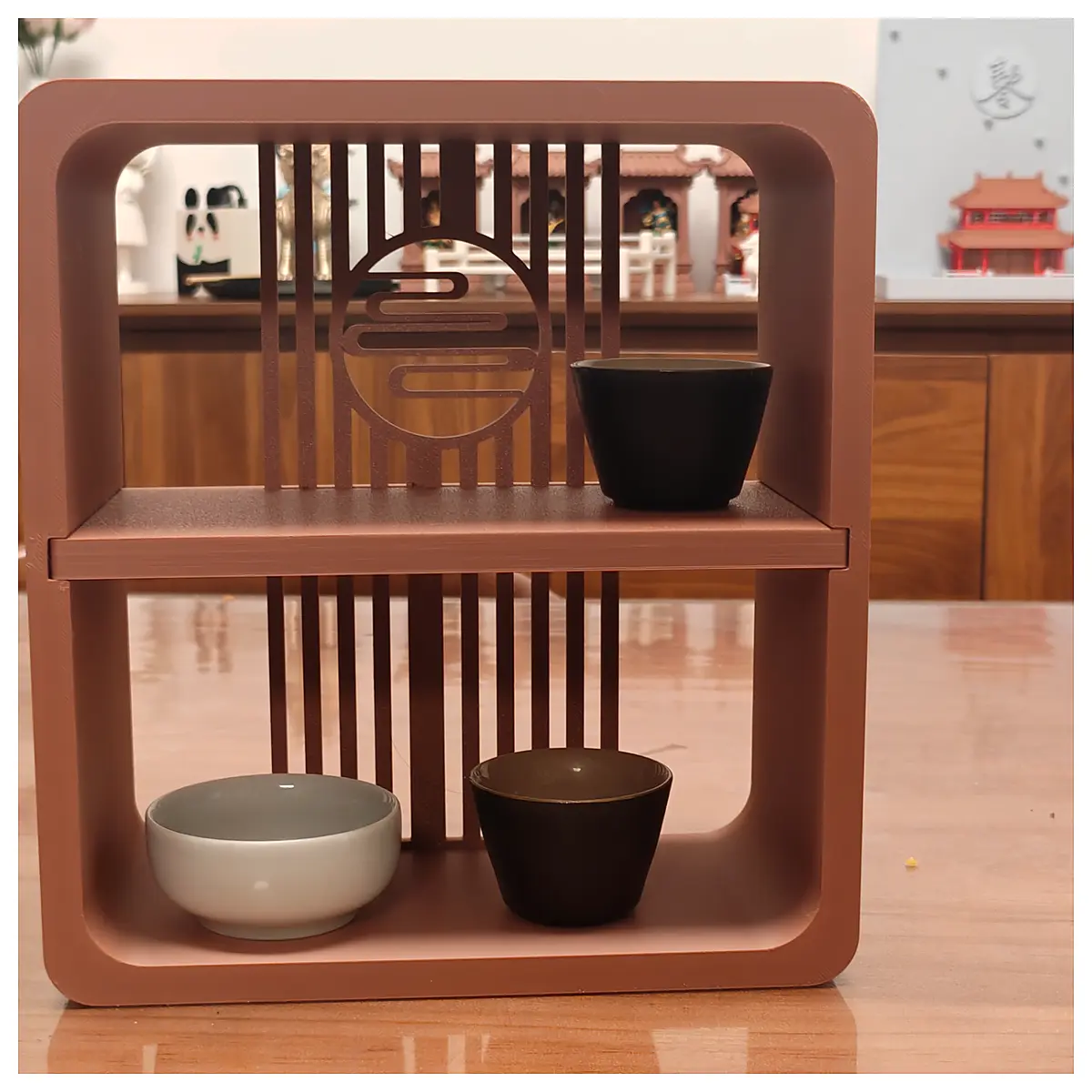 Cup Holder Organizer Ceramic Decor Display Shelf Storage Tea Coffee Universal Curio Shelf Stylish Cup Holder Decor Storage Solutions
