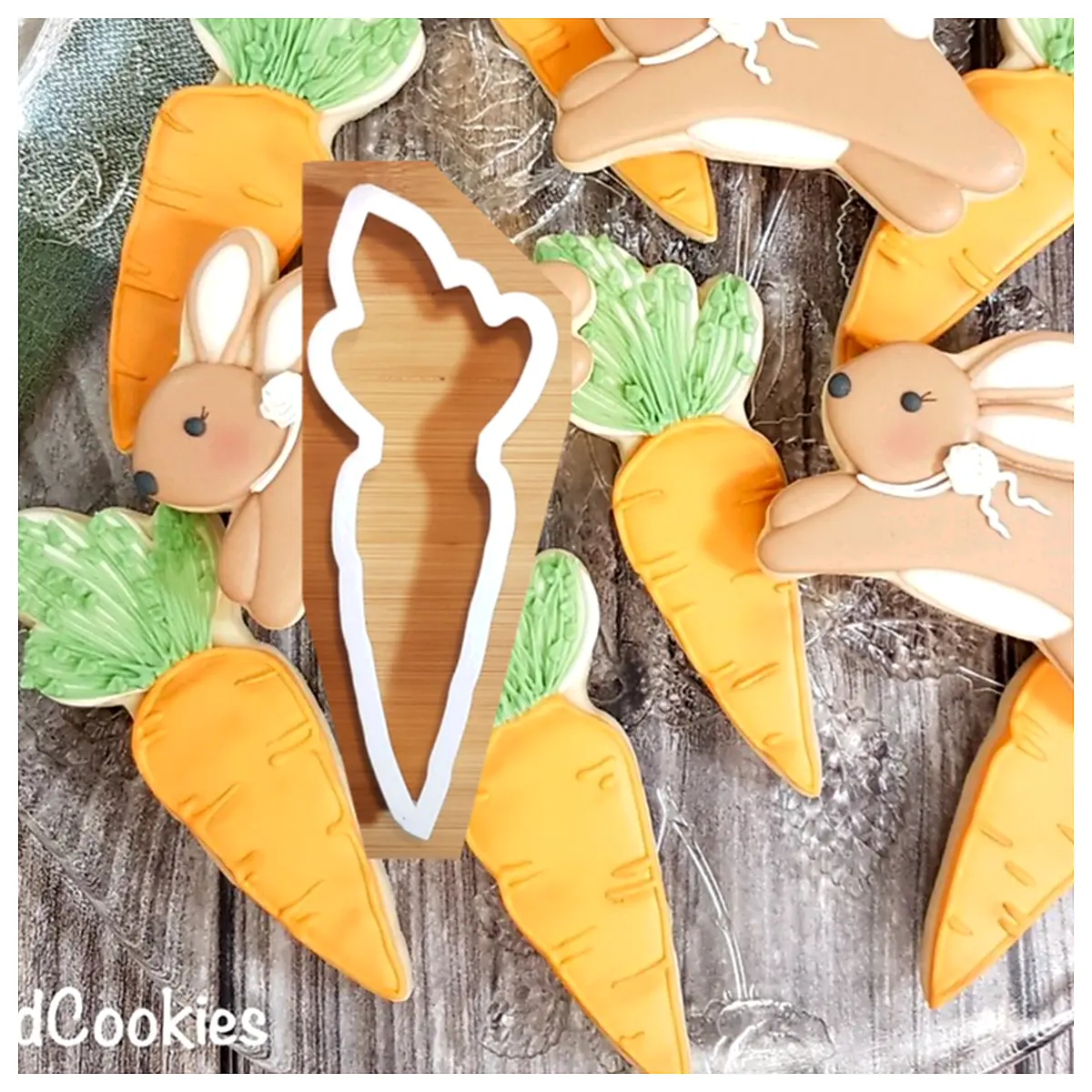 Cookie Cutter Carrot Shape Easter Decor Rabbits Holiday Baking Treats Festive