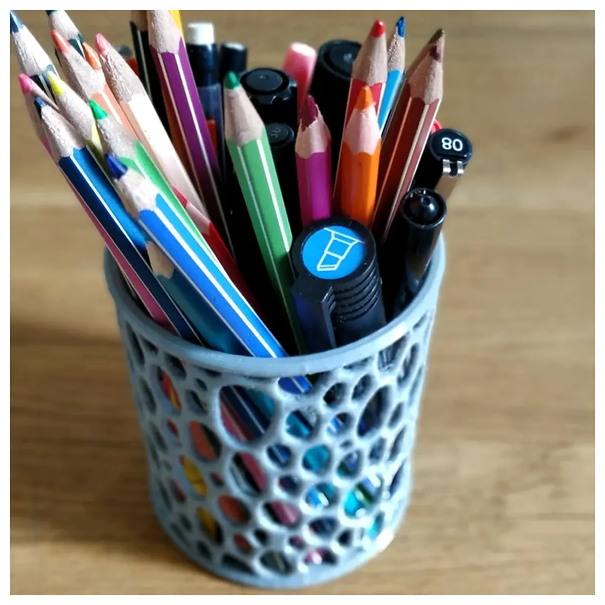 Pen Holder Organizer Desk Accessory Pen Stand Multi functional Holder Writing Supplies Desk Organizer