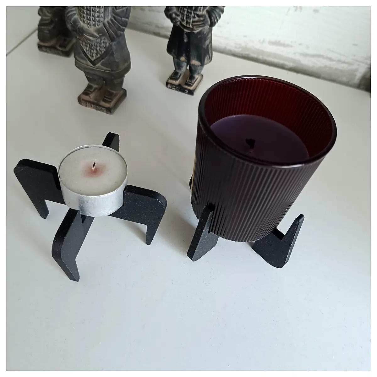 Portable Candle Holder Set Small Travel Candle Stand Desk Decor Repair Parts Universal