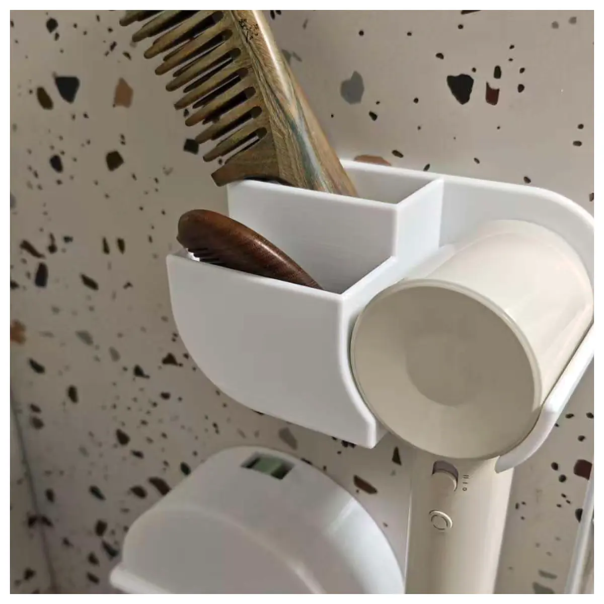 Hair Dryer Holder Organizer Shelf Storage Rack Multi Purpose Bathroom Kitchen Decor Accessory