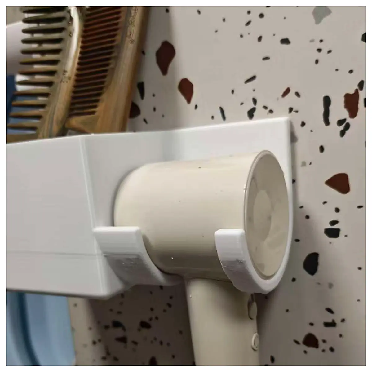 Hairdryer Holder Organizer Stand Shelf Storage Rack Accessories Bathroom Kitchen Space Saver