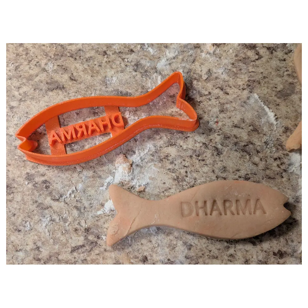 DHARMA Fish Biscuit Cutter LOST Cookie Zombie Survival Realistic Shape Cookie Cutting Tool
