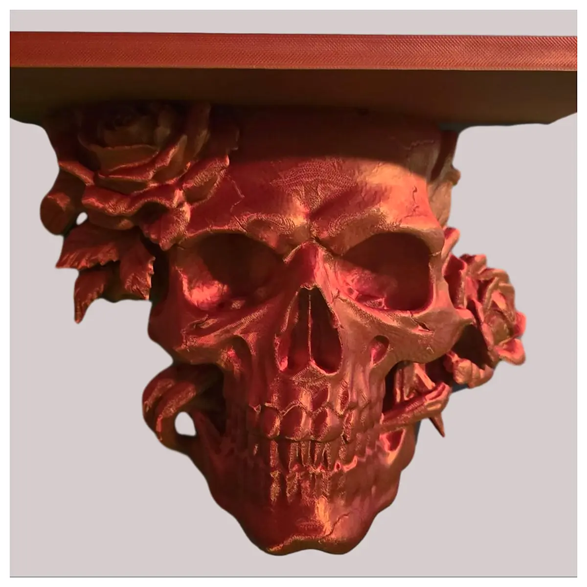 Gothic Skull Shelf Decor Wall Mounted Skull Shelf Skeleton Display Shelf Decorative Wall Shelf Gothic Decor