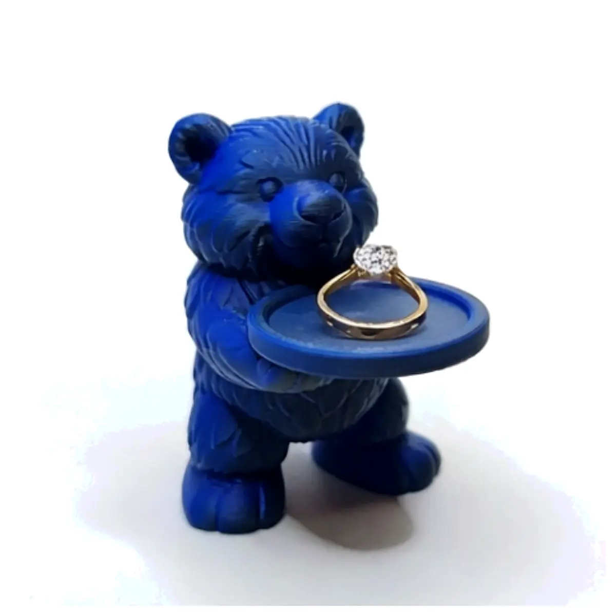Charming Bear Ring Holder Jewelry Display Case Universal Organizer Decorative Shelf Storage Accessory Stand