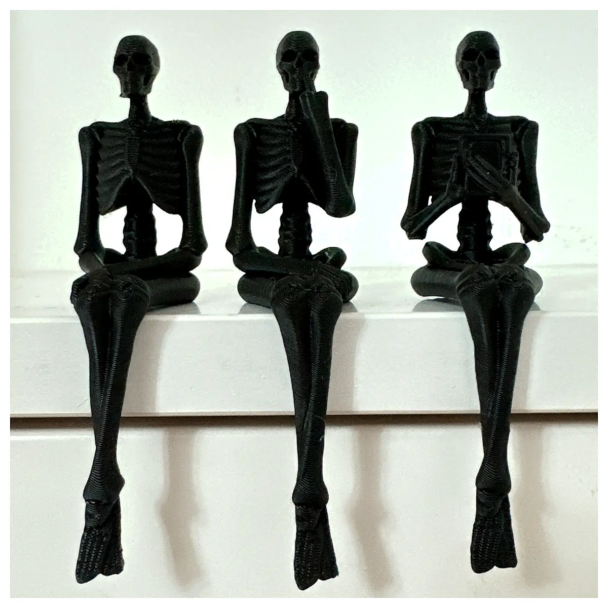 Skull Trio Figurine Collectible Toy Repair Parts Accessories Replacement Pieces Universal Decoration