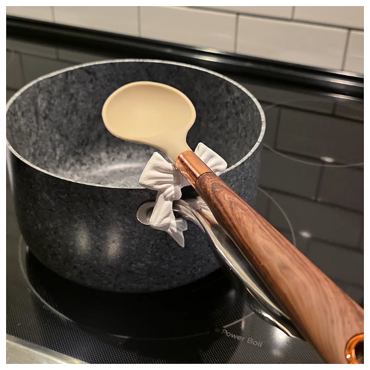 Pot Handle Spoon Rest Kitchen Heat Protector Cooking Accessory Utensil Holder