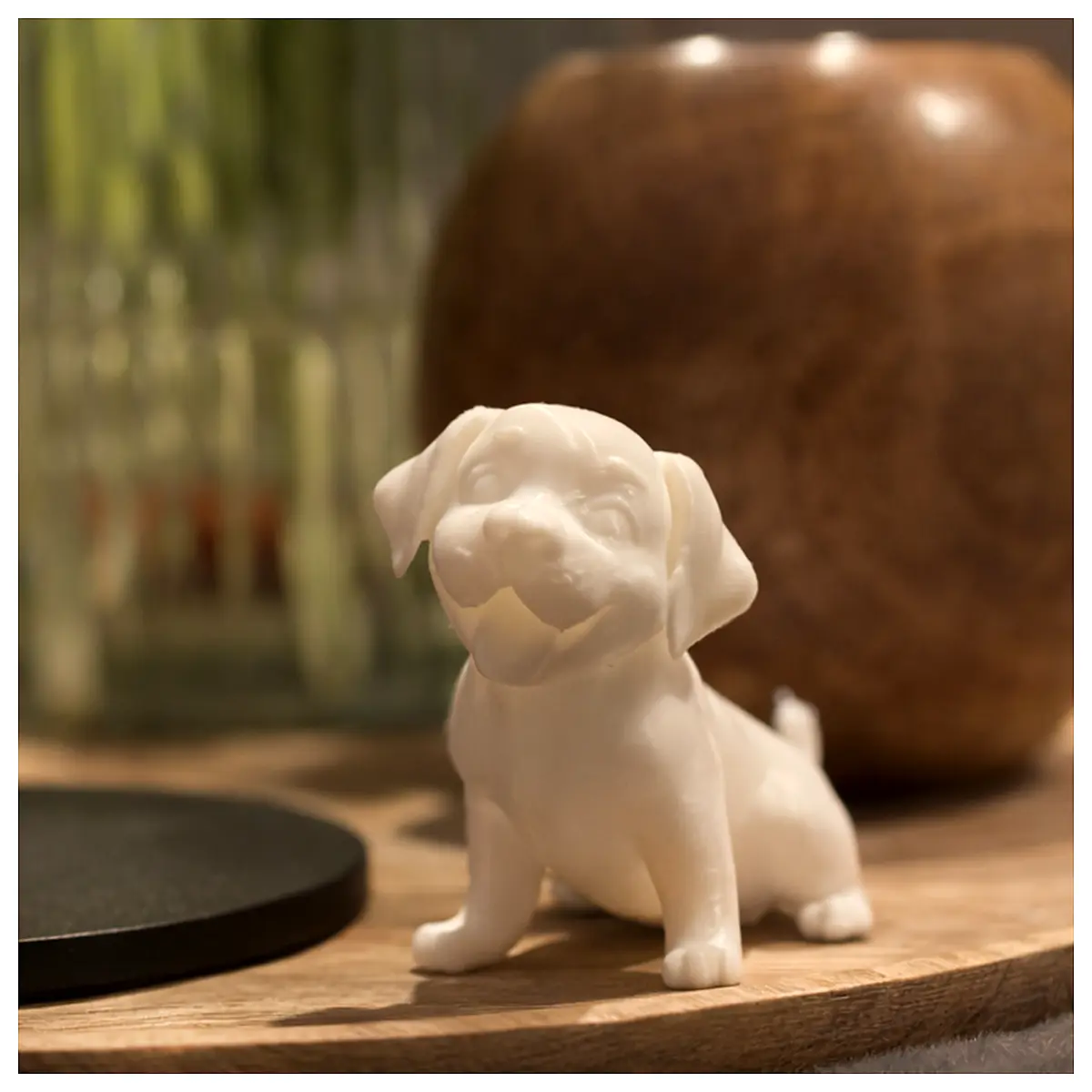 Cute Dog Figurine Labrador Retriever Puppy Toy Decorative Sculpture Pet Gift Home Decor