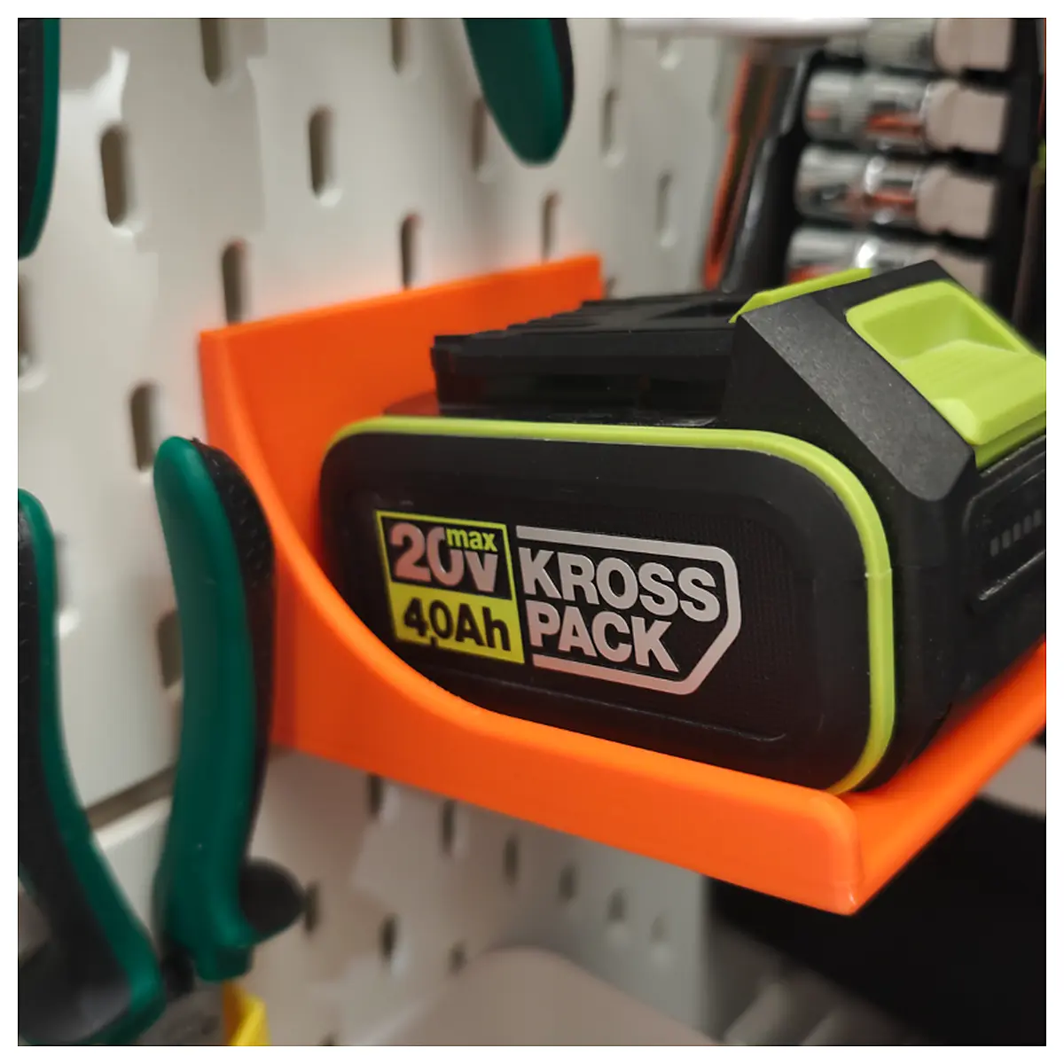 Pegboard Holder Battery Clamp 20V Universal Tool Accessory Repair Parts Attachment System Multipurpose Drill Pegboard Holder Battery Clamp 20V Univers