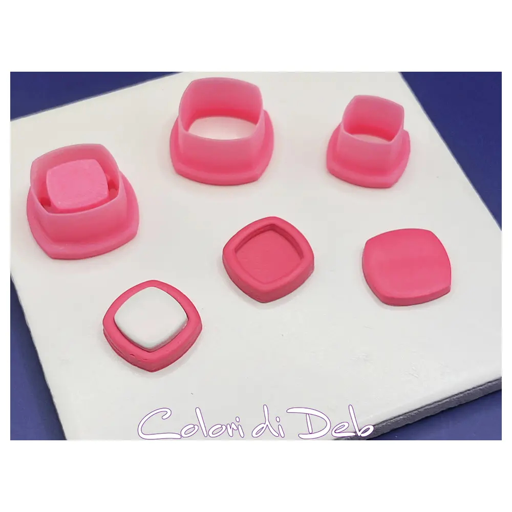 Polymer Clay Square Cabochon Cutter Shape Clay Cabochons Jewelry Making Tools DIY Craft Supplies