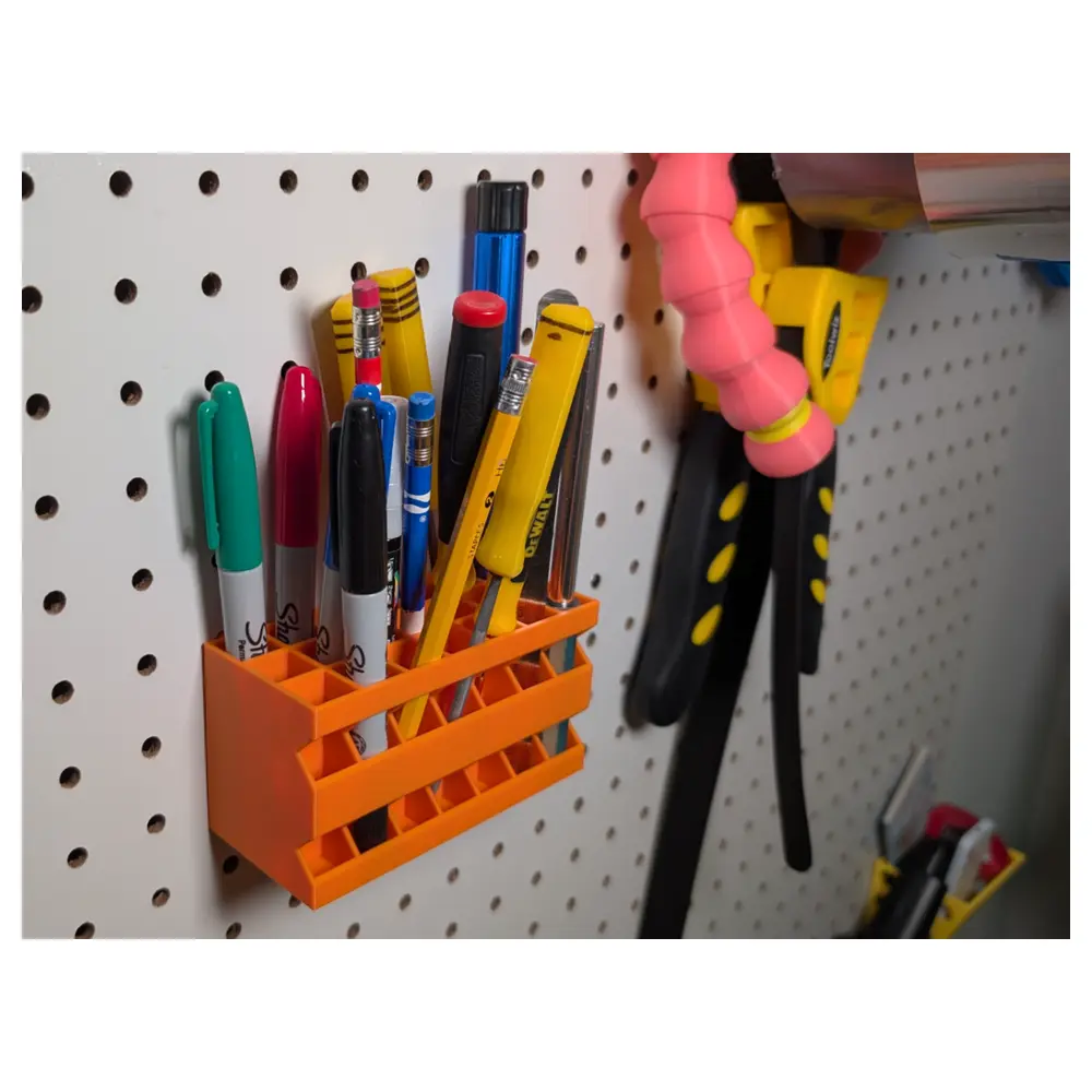 Pen Holder Organizer 7 Rows 3 Columns Universal Desk Storage Multi Tiered Pen Rack Writing Accessories Office Supplies