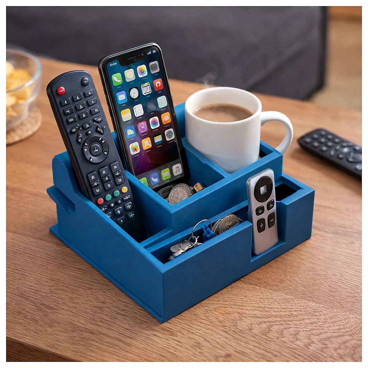 Coffee Table Organizer Tray Desk Storage Box Magazine Holder TV Stand Organizer Shelf