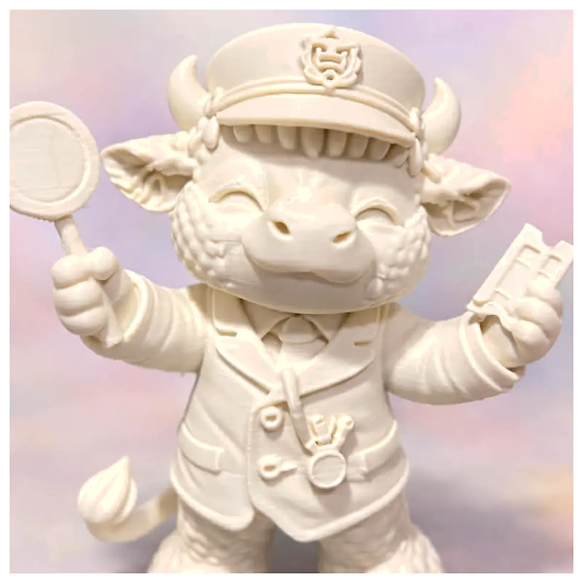 Steam Train Conductor Highland Cow Farm Toy Role Play Train Set Kids Gift Farm Game