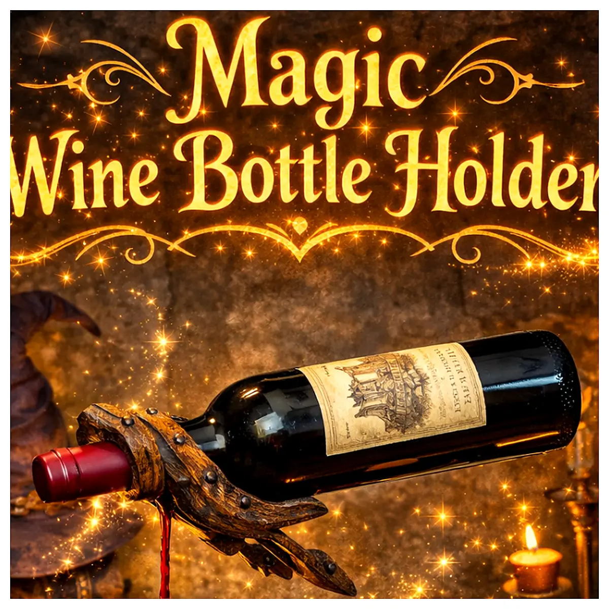 Wine Bottle Holder Stand Display Rack Storage Wine Serving Elegant Wine Display Smart Wine Holder Gift Idea