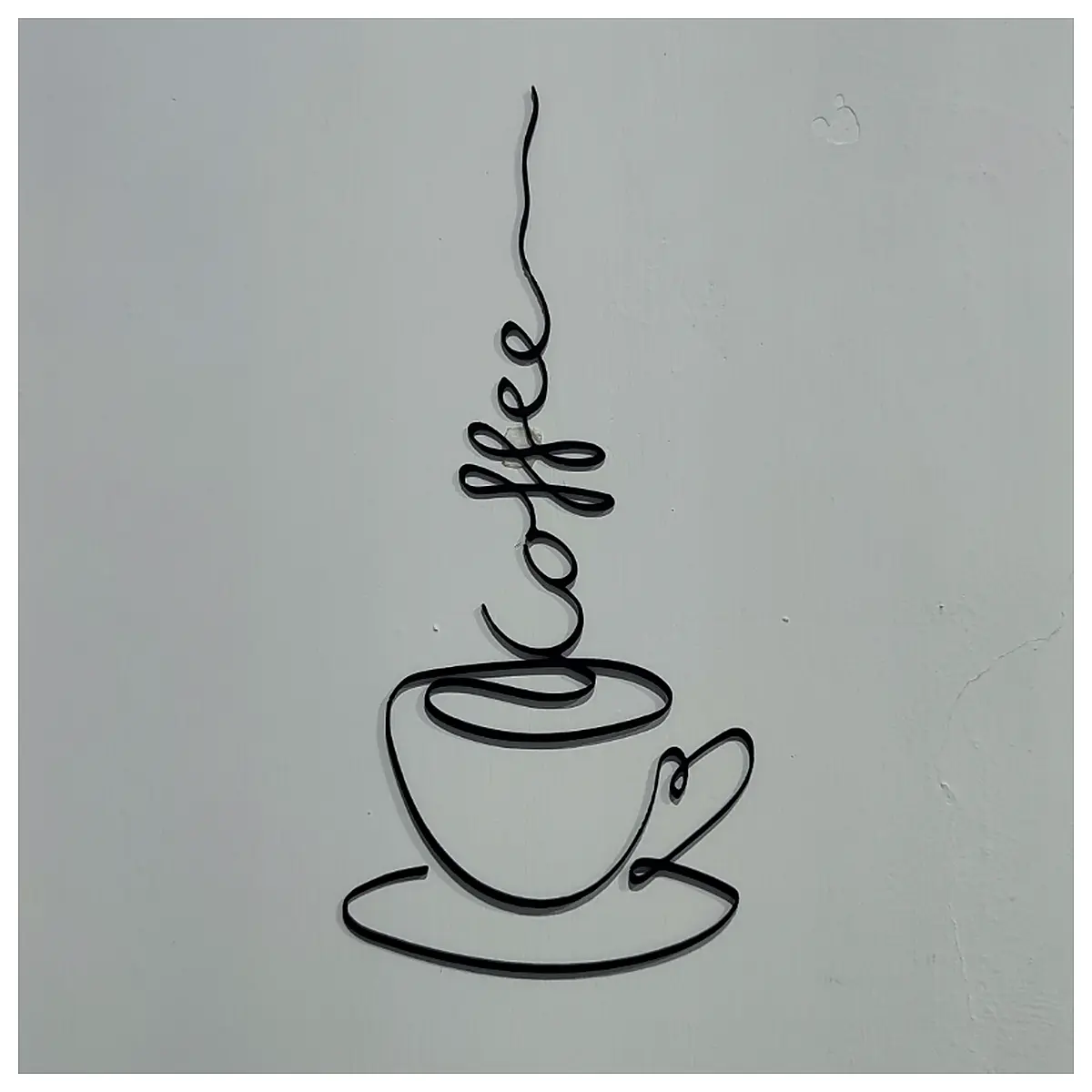 Coffee Script Silhouette Wall Art Modern Decor Frameless Wall Painting Hanging Art Contemporary Decor Wall Art