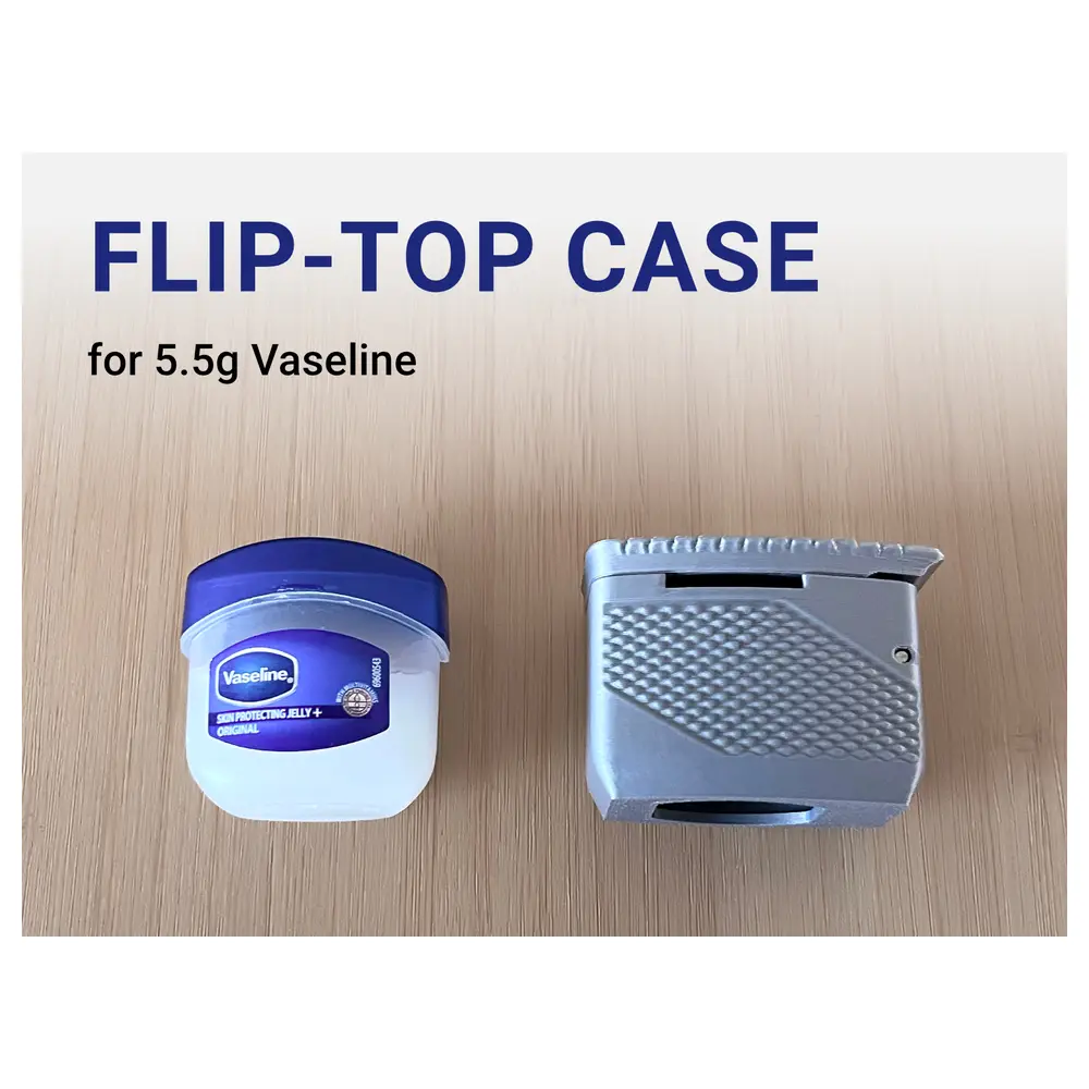 EDC Flip Top Case 55g Vaseline Jelly Container Protective Case Multi Purpose Storage Wallet Accessory Phone Stand