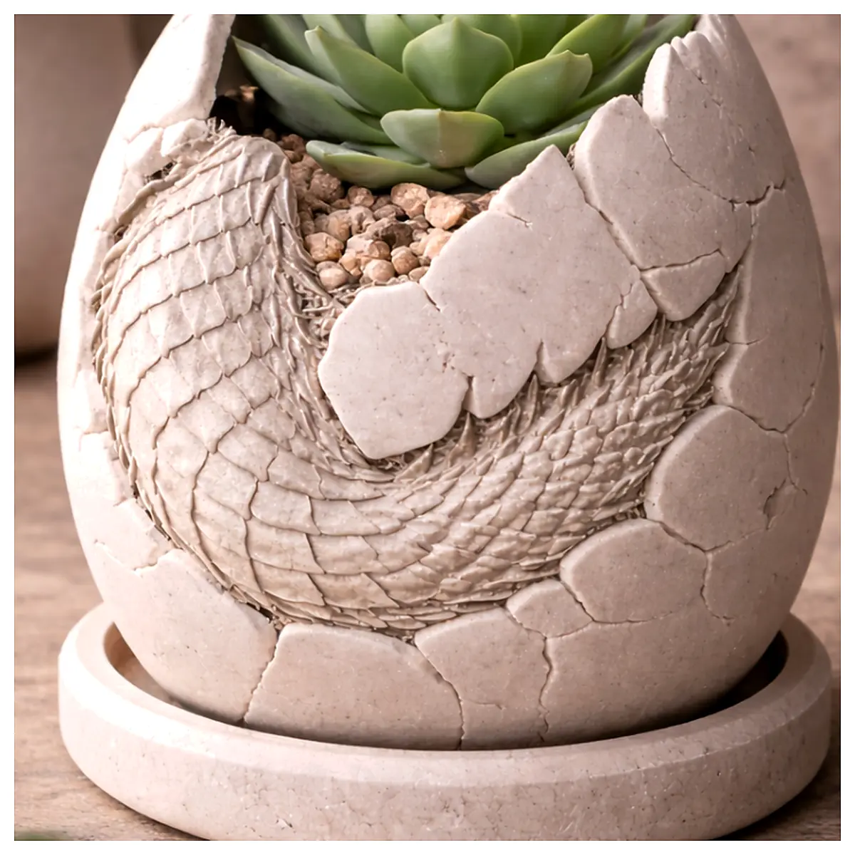 Dragon Egg Planter Ceramic Planter Indoor Garden Succulent Plant Pot Decoration