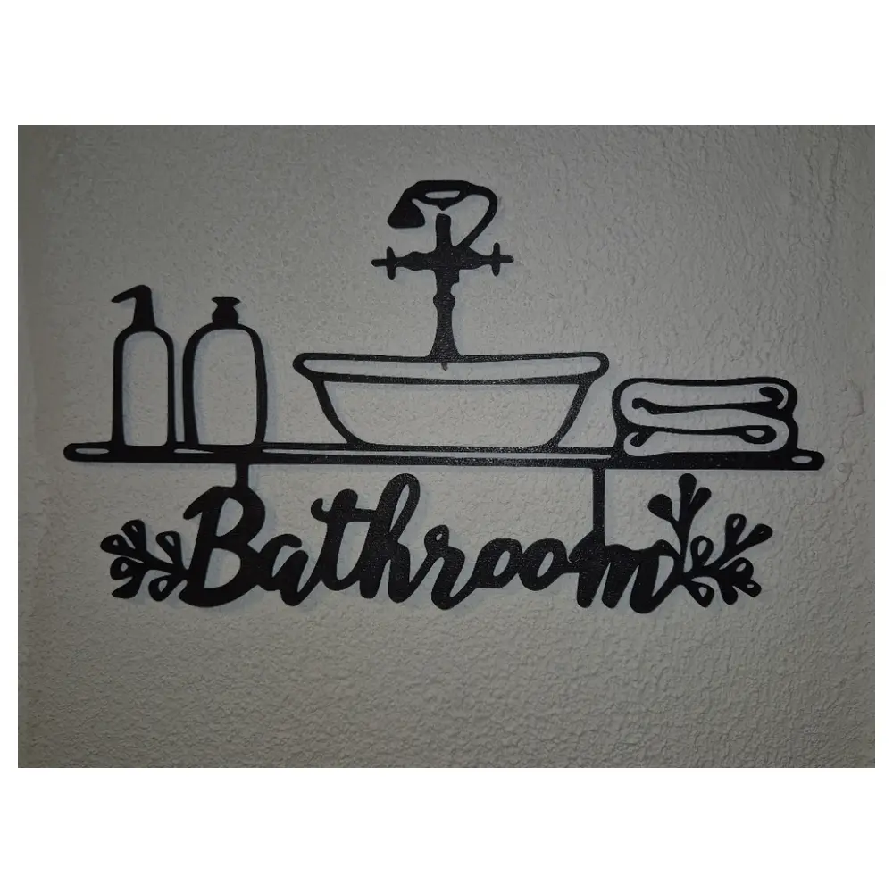 Bathroom Wall Decor Door Sign Art Prints Wall Decals Interior Decorations Wall Art Modern Simple