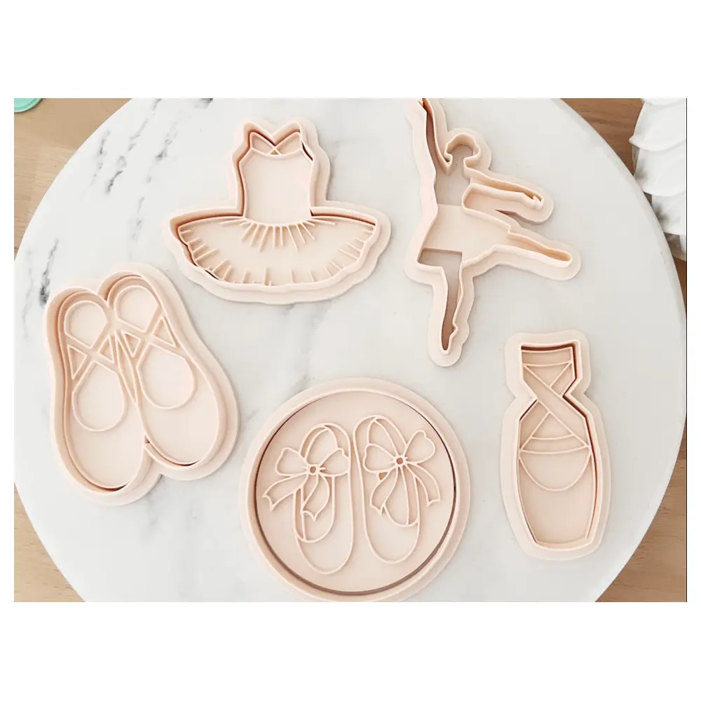 Ballet Cookie Cutters Stamp Set Baking Decorating Supplies Party Decorations Cookie Molds