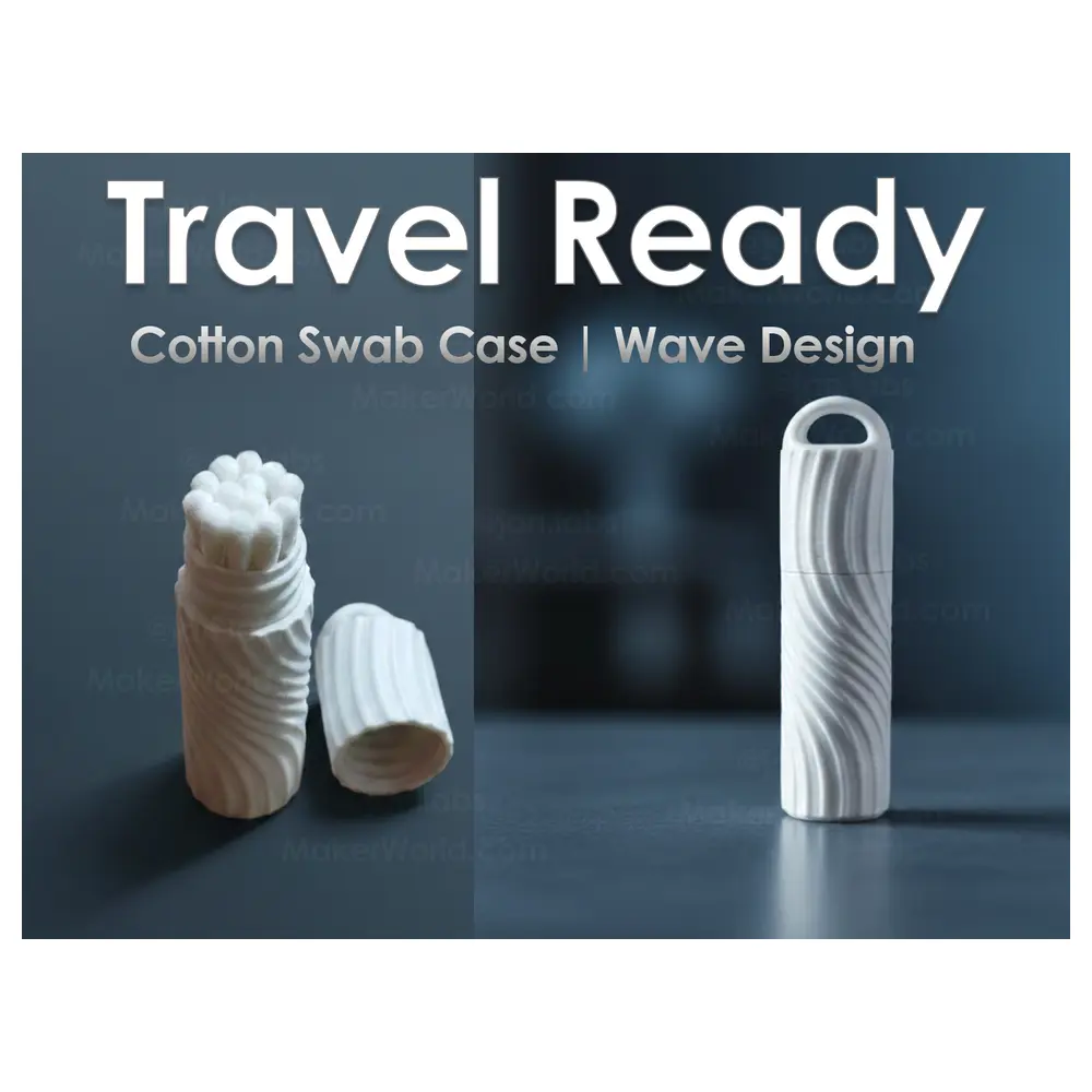 Cotton Swab Travel Case Wave Design Universal Soft Swabs Care Tools Bulk
