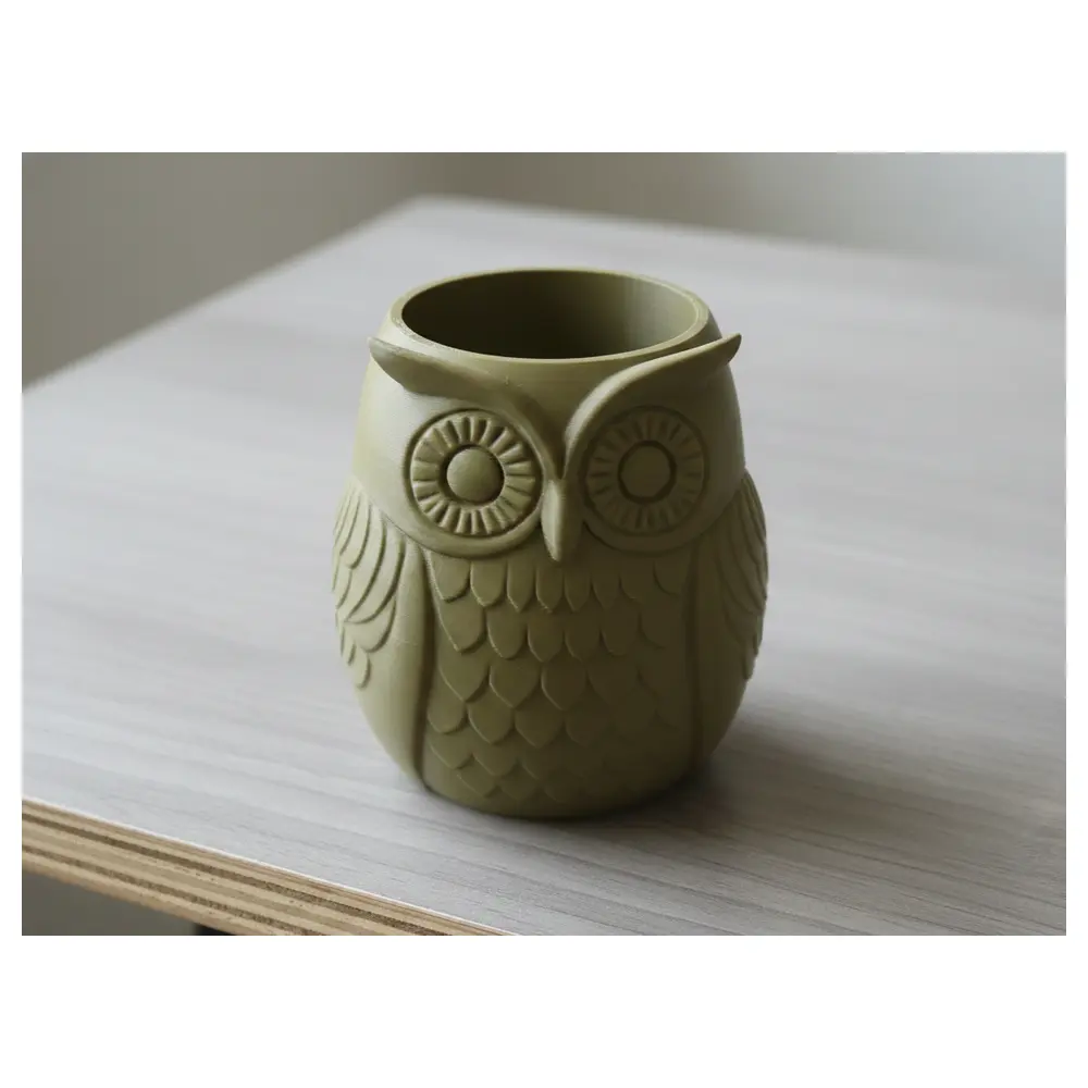 Sculpted Midnight Owl Holder Nighttime Security Soft Silent Protects All Night