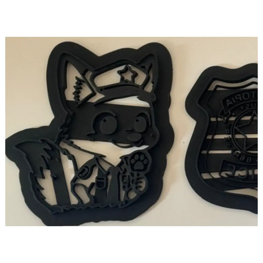 Cute Police Fox Cookie Cutter Animal Cookie DIY Baking Fun Decorating Tool