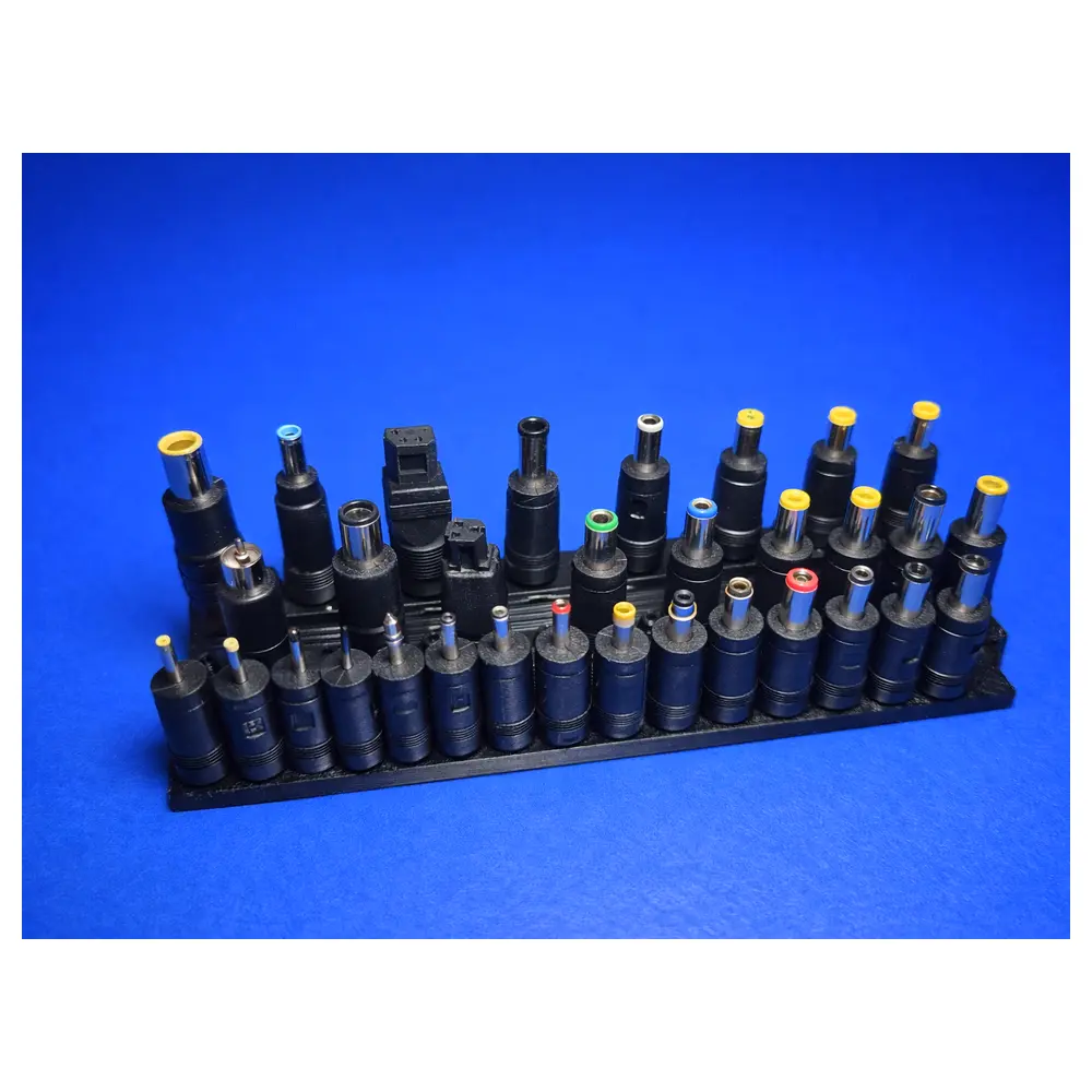 Bench PSU Barrel Tip Holder 42 Slots Power Supply Accessory DC Charger Adapter Storage