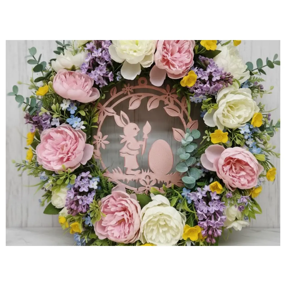 Easter Wreath Decor Spring Wreath Floral Wreath Easter Decorations Festive Wreath Holiday Decor