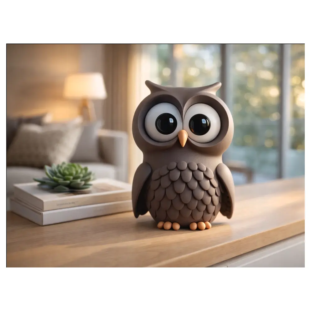 Owl Statue Home Decor Decorative Bird Sculpture Garden Ornament Art Figurine Modern Minimalist