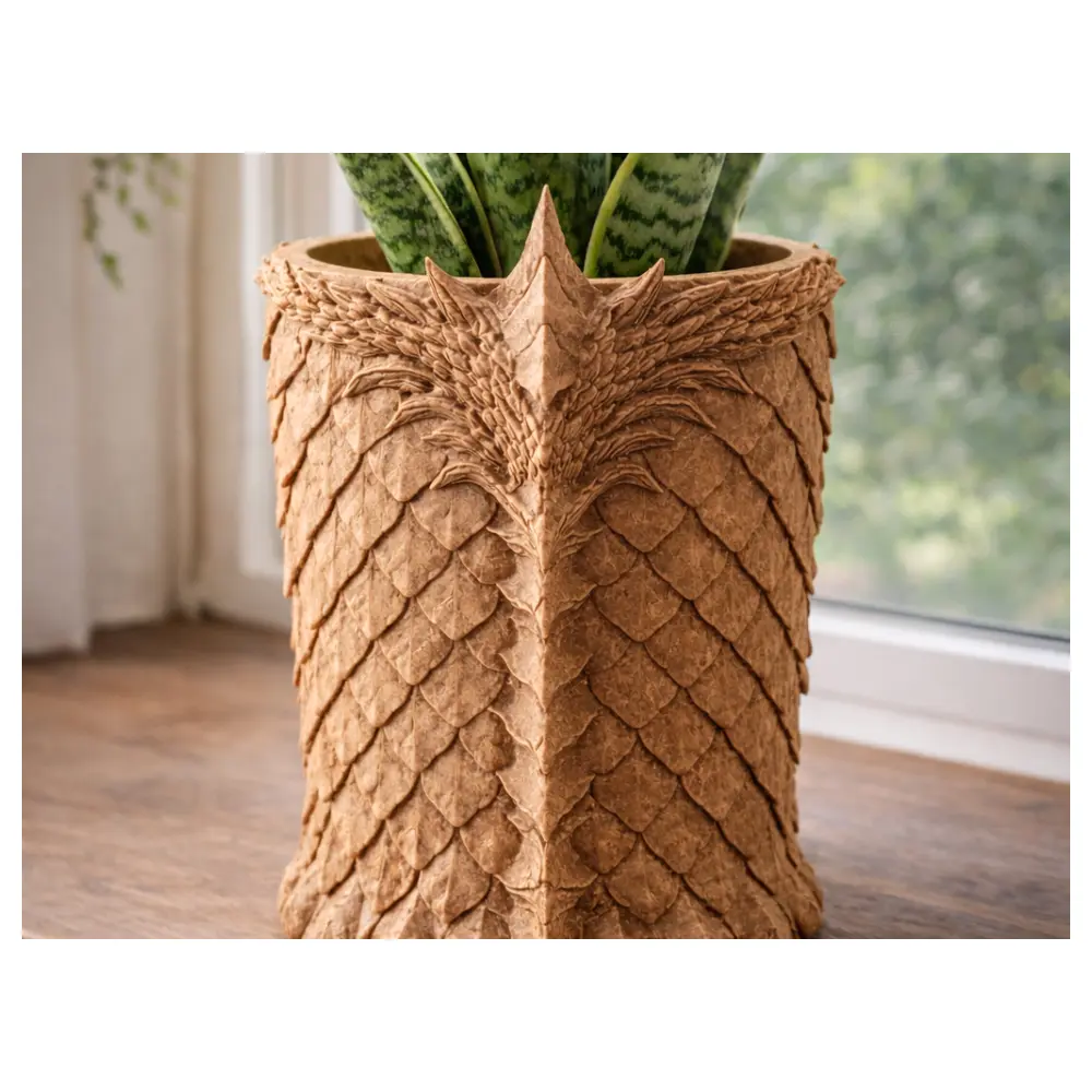 3D Printed Planter Dragon Scale Design Gardening Pot Plant Decor Vase Accessories Universal