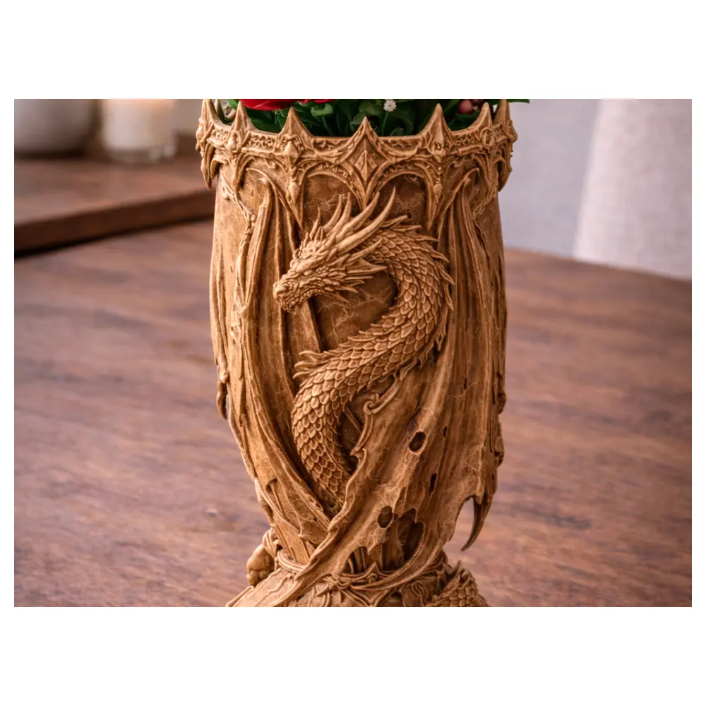 Gothic Vase Ceramic Decorative Art Piece Display Art Gift Ornament Dragon Elegant Decor