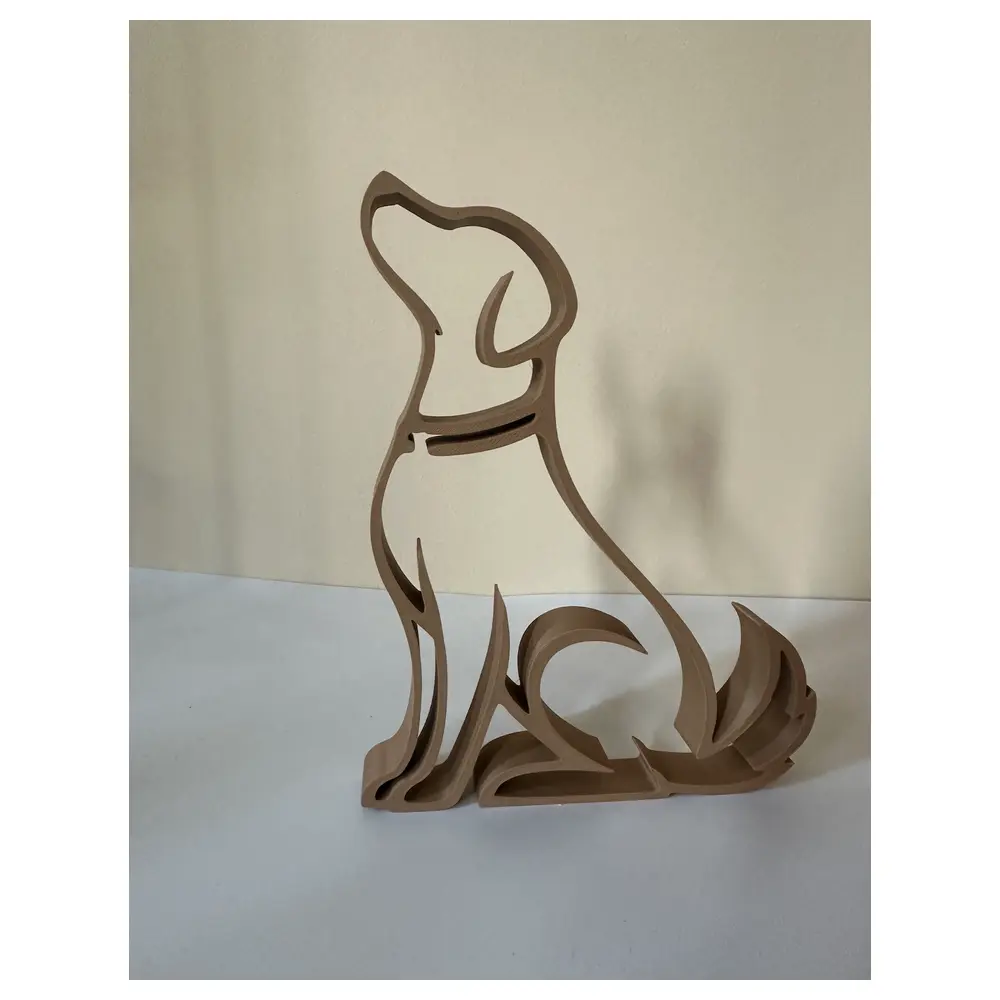 Sitting Dog Silhouette Desk Wall Art Pet Portrait Home Decor Wall Hanging Animal Art Decorative Figure