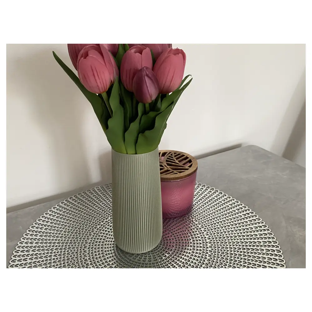 Modern Ribbed Cylinder Vase Decor Placement Creative Home Decor Universal Parts Repair