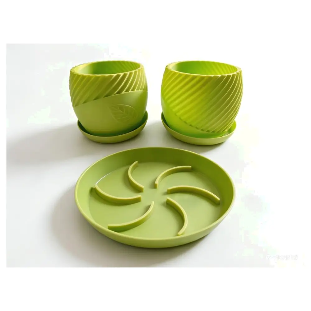 Planter Pot Spiral Leaf Succulents Garden Flower Pot Indoor Decorative Planter Outdoor Planters