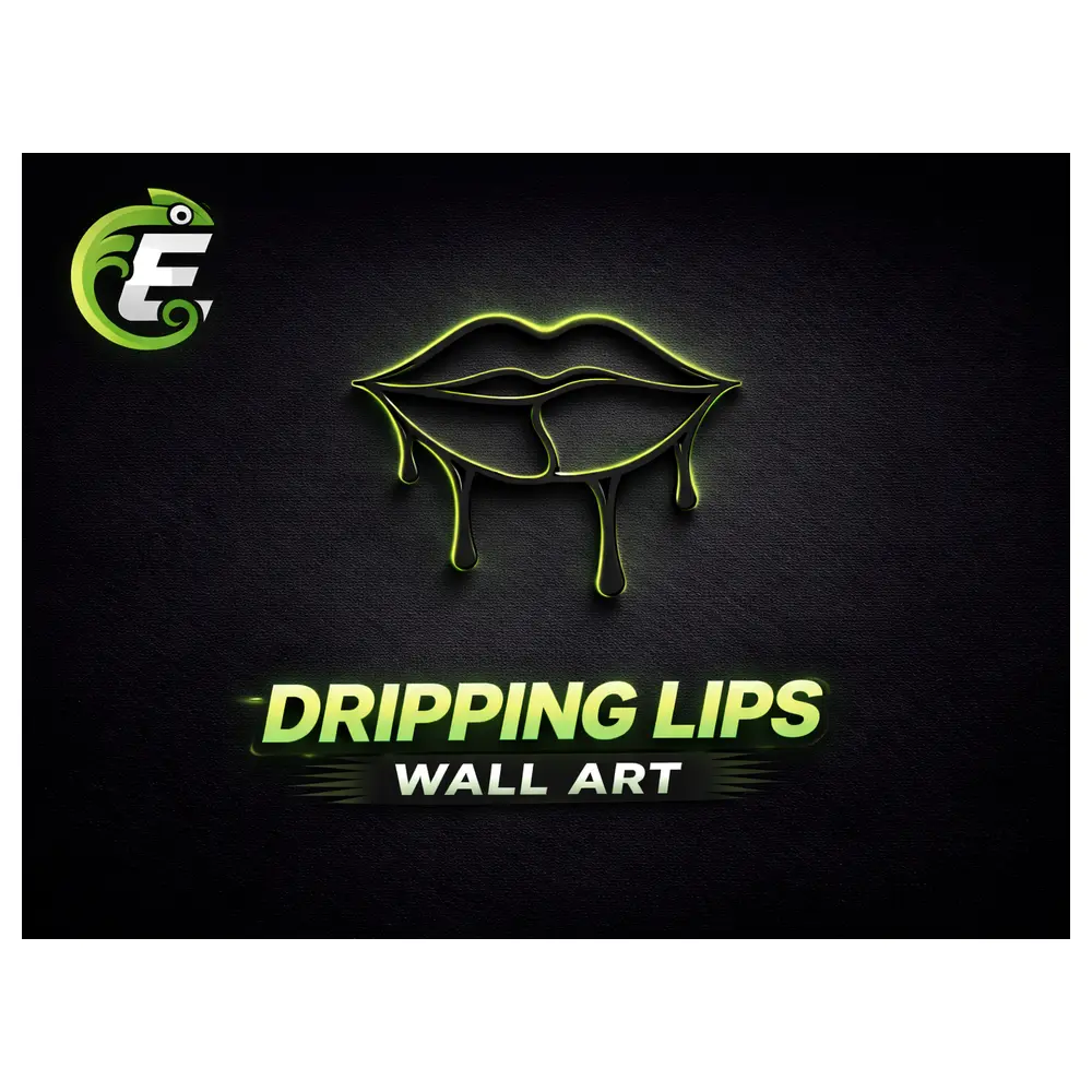 Dripping Lips Wall Art Abstract Painting Canvas Art Modern Decor Hanging Wall Decor Fluid Art