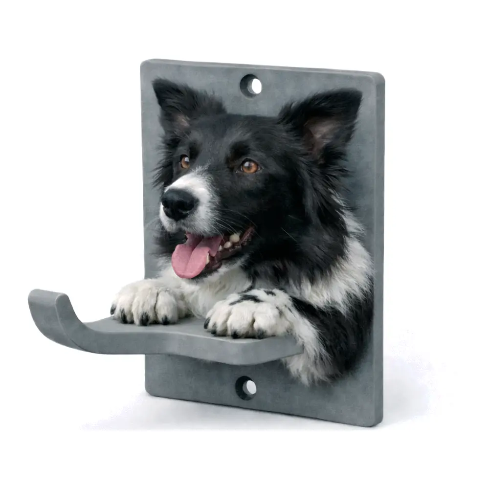 Border Collie Wall Hook Dog Decor Pet Wall Art Wall Mounted Hanging Hook Dog Toy Accessories Wall Decor