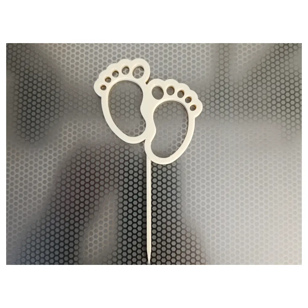 Baby Feet Cake Topper Foot Print Cake Decoration Side Foot Design Sweet Gift Birthday Supplies