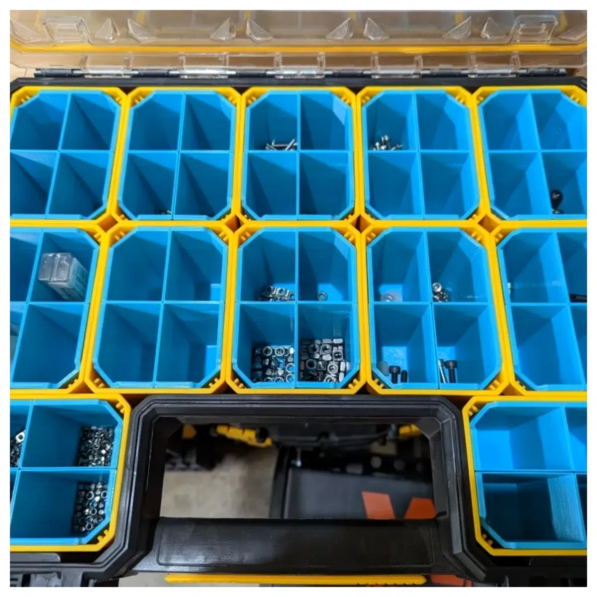 De Wei Toolbox Accessory Dividers Parts Organizer Small Tool Storage Compartment Organizer Miniature Parts Holder