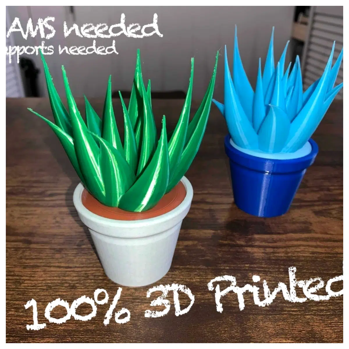 3D Printed Desktop Planters Realistic Faux Plants Indoor Garden Home Decor Accessory