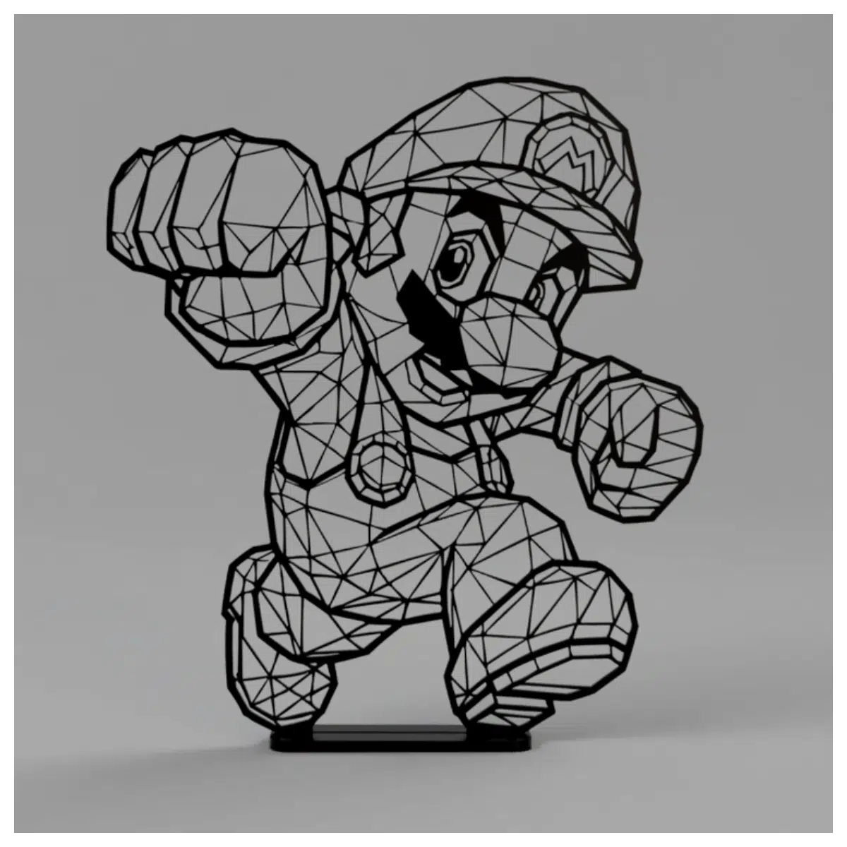 Low Poly Mario Base Game Accessory 3D Model Download Fan Art Gaming