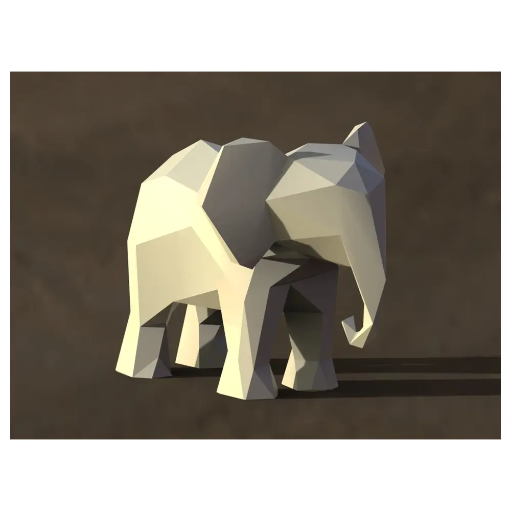 Low Poly Elephant Model 3D Animation Character Modeling Rendering Asset Game Development Low poly elephant model 3D animation character modeling rende