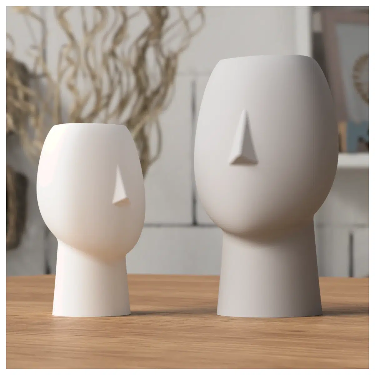 Face Vase Ceramic Floral Arrangement Home Decor Bonsai Decoration Creative Gift Decorative Vase Display Piece