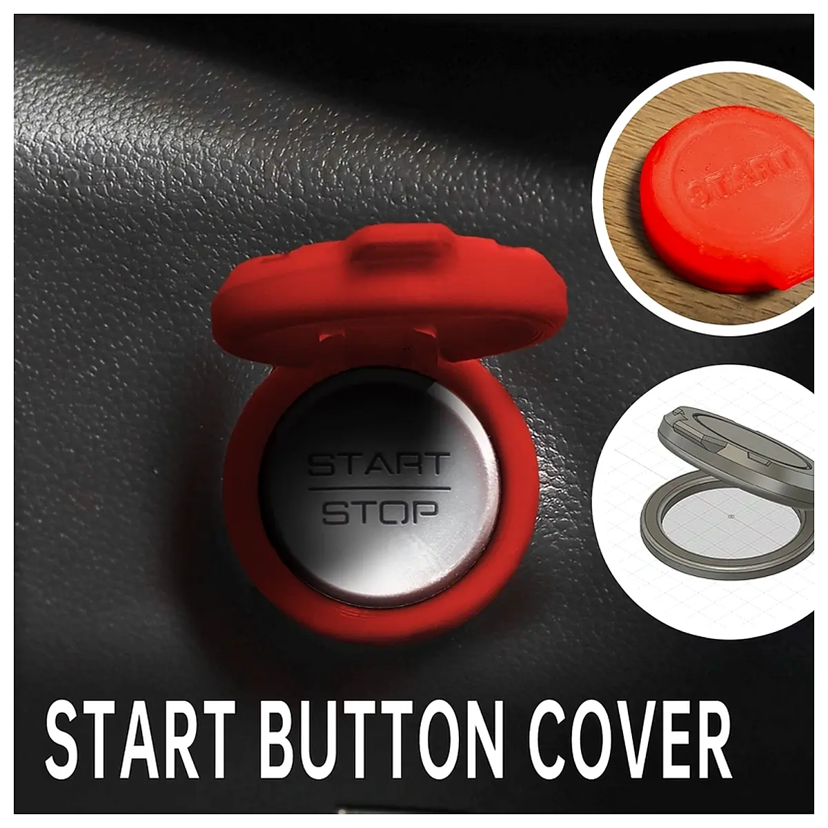 Car Start Button Cover Replacement Auto Parts Cover Starter Button Housing Repair Accessories Automotive Exterior