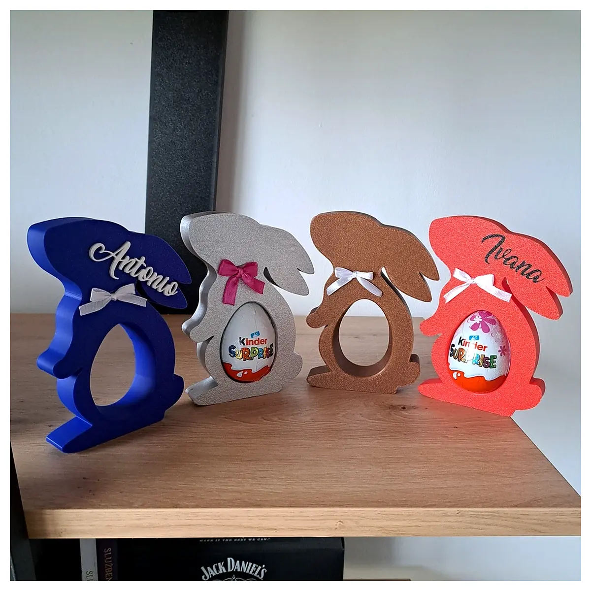 Easter Decor Rabbit Golden Egg Display Stand Multi Tiered Festive Gift Creative Decoration Easter